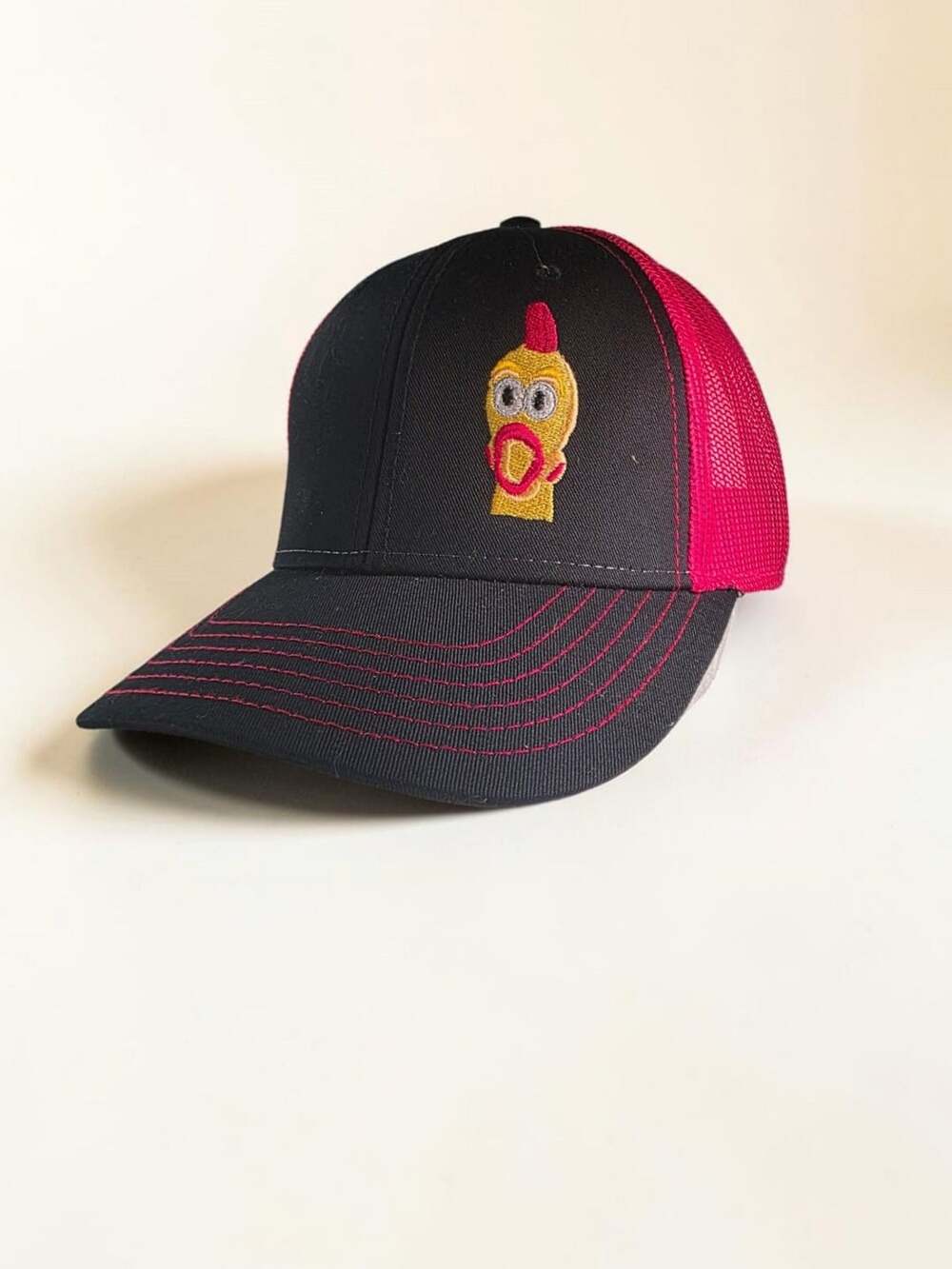 Dave's Hot Chicken Trucker Hat Black Red Mesh Snapback